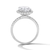 Thumbnail Image 3 of 4-1/2 CT. T.W. Oval Certified Lab-Grown Diamond Frame Engagement Ring in 14K White Gold (F/VS2)