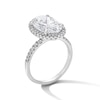 Thumbnail Image 5 of 4-1/2 CT. T.W. Oval Certified Lab-Grown Diamond Frame Engagement Ring in 14K White Gold (F/VS2)