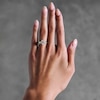 Thumbnail Image 2 of 2 CT. T.W. Oval Certified Lab-Grown Diamond Hidden Frame Bridal Set in 14K Gold (F/VS2)