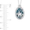 Thumbnail Image 3 of Enchanted Disney Cinderella Blue Quartz, Blue Topaz and 1/6 CT. T.W. Diamond Pendant in Sterling Silver - 19"