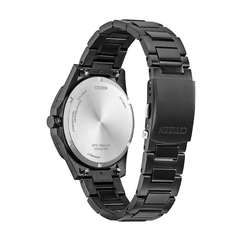 Main Image 3 of Men’s Citizen Eco-Drive® Brycen Black IP Stainless Steel Analog Watch with Black Dial (Model: AW1855-52E)