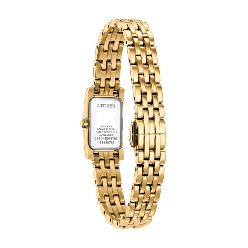Main Image 3 of Ladies’ Citizen Eco-Drive® Palidoro Gold-Tone IP Analog Watch with Black Dial and Crystal Bezel (Model: EG7112-59E)