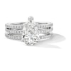 Thumbnail Image 1 of 3 CT. T.W. Pear-Shaped Certified Lab-Grown Diamond Bridal Set in 14K White Gold (F/VS2)
