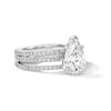 Thumbnail Image 4 of 3 CT. T.W. Pear-Shaped Certified Lab-Grown Diamond Bridal Set in 14K White Gold (F/VS2)