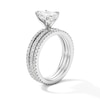 Thumbnail Image 5 of 3 CT. T.W. Pear-Shaped Certified Lab-Grown Diamond Bridal Set in 14K White Gold (F/VS2)