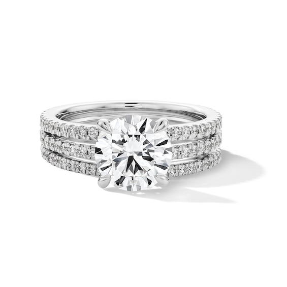 3 CT. T.w. Certified Lab-Grown Diamond Bridal Set in 14K White Gold (F/Vs2)
