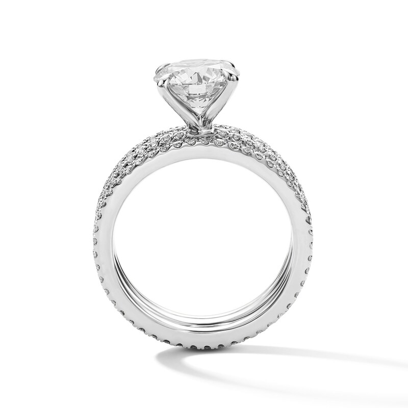 Main Image 3 of 3 CT. T.W. Certified Lab-Grown Diamond Bridal Set in 14K White Gold (F/VS2)