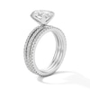 Thumbnail Image 5 of 3 CT. T.W. Oval Certified Lab-Grown Diamond Bridal Set in 14K White Gold (F/VS2)