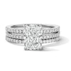 Thumbnail Image 1 of 3 CT. T.W. Radiant-Cut Certified Lab-Grown Diamond Bridal Set in 14K White Gold (F/VS2)