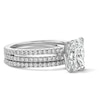 Thumbnail Image 4 of 3 CT. T.W. Radiant-Cut Certified Lab-Grown Diamond Bridal Set in 14K White Gold (F/VS2)