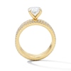 Thumbnail Image 3 of 3 CT. T.W. Oval Certified Lab-Grown Diamond Bridal Set in 14K Gold (F/VS2)