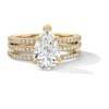 Thumbnail Image 1 of 3 CT. T.W. Pear-Shaped Certified Lab-Grown Diamond Bridal Set in 14K Gold (F/VS2)