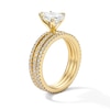 Thumbnail Image 5 of 3 CT. T.W. Pear-Shaped Certified Lab-Grown Diamond Bridal Set in 14K Gold (F/VS2)