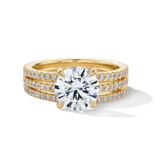 3 CT. T.w. Certified Lab-Grown Diamond Bridal Set in 14K Gold (F/Vs2)