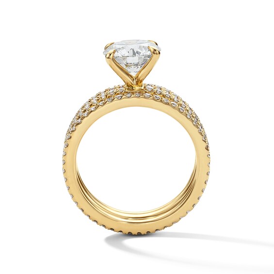 3 CT. T.w. Certified Lab-Grown Diamond Bridal Set in 14K Gold (F/Vs2)
