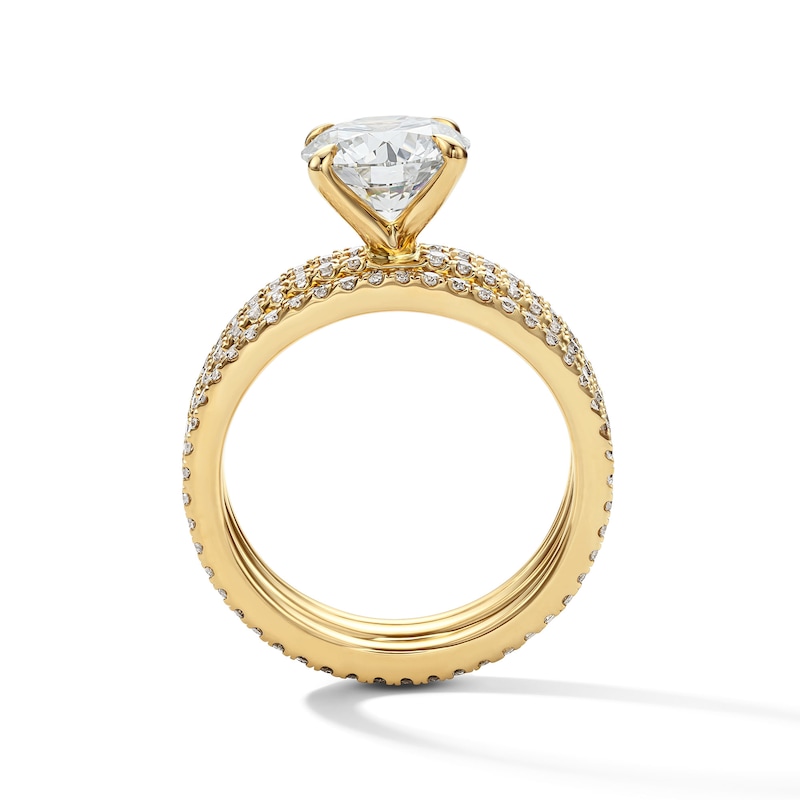 Main Image 3 of 3 CT. T.W. Certified Lab-Grown Diamond Bridal Set in 14K Gold (F/VS2)