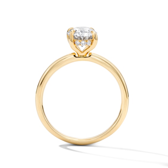 2 CT. T.w. Oval Certified Lab-Grown Diamond Bridal Set in 14K Yellow Gold (F/Vs2)