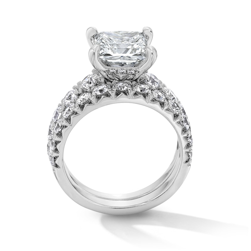 Main Image 2 of 5 CT. T.W. Princess-Cut Certified Lab-Grown Diamond Bridal Set in 14K White Gold (F/VS2)