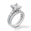 Thumbnail Image 4 of 5 CT. T.W. Princess-Cut Certified Lab-Grown Diamond Bridal Set in 14K White Gold (F/VS2)