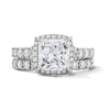 Thumbnail Image 1 of 4-1/2 CT. T.W. Princess-Cut Certified Lab-Grown Diamond Frame Bridal Set in 14K White Gold (F/VS2)