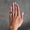 Thumbnail Image 2 of 4-1/2 CT. T.W. Princess-Cut Certified Lab-Grown Diamond Frame Bridal Set in 14K White Gold (F/VS2)