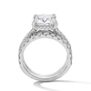 Thumbnail Image 3 of 4-1/2 CT. T.W. Princess-Cut Certified Lab-Grown Diamond Frame Bridal Set in 14K White Gold (F/VS2)