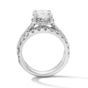 Thumbnail Image 3 of 4-1/2 CT. T.W. Oval Certified Lab-Grown Diamond Frame Bridal Set in 14K White Gold (F/VS2)