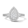 Thumbnail Image 1 of 1/2 CT. T.W. Multi-Diamond Pear-Shaped Frame Split Shank Engagement Ring in 10K White Gold