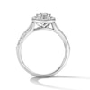 Thumbnail Image 3 of 1/2 CT. T.W. Multi-Diamond Pear-Shaped Frame Split Shank Engagement Ring in 10K White Gold