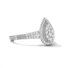 Thumbnail Image 4 of 1/2 CT. T.W. Multi-Diamond Pear-Shaped Frame Split Shank Engagement Ring in 10K White Gold
