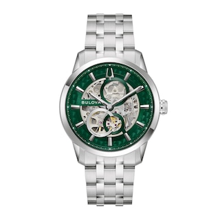 Men’s Bulova Dress Classic Sutton Automatic Watch with Green Dial (Model: 96A329)