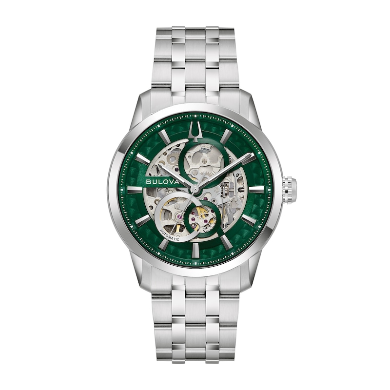 Main Image 1 of Men’s Bulova Dress Classic Sutton Automatic Watch with Green Dial (Model: 96A329)