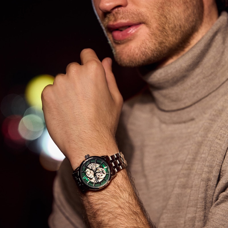 Main Image 4 of Men’s Bulova Dress Classic Sutton Automatic Watch with Green Dial (Model: 96A329)
