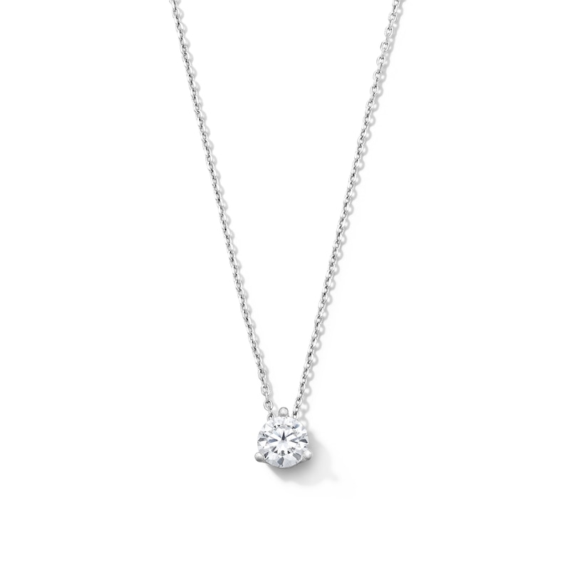 Main Image 1 of 1/2 CT. T.W. Certified Lab-Grown Diamond Solitaire Pendant in 14K White Gold (F/VS2)