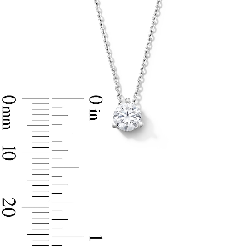 Main Image 3 of 1/2 CT. T.W. Certified Lab-Grown Diamond Solitaire Pendant in 14K White Gold (F/VS2)