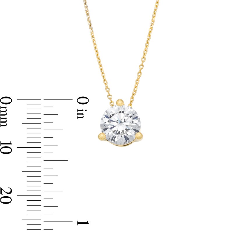 Main Image 3 of 2 CT. T.W. Certified Lab-Grown Diamond Solitaire Pendant in 14K Gold (F/VS2)