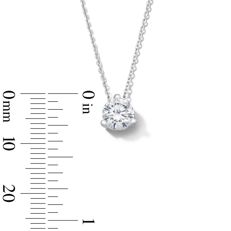 Main Image 3 of 1 CT. T.W. Certified Lab-Grown Diamond Solitaire Pendant in 14K White Gold (F/VS2)