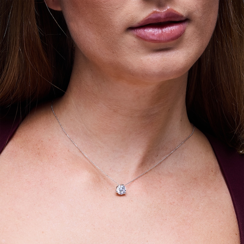 Main Image 2 of 2 CT. T.W. Certified Lab-Grown Diamond Solitaire Pendant in 14K White Gold (F/VS2)
