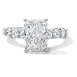 4 CT. T.W. Radiant-Cut Certified Lab-Grown Diamond Engagement Ring in 14K White Gold (F/VS2)