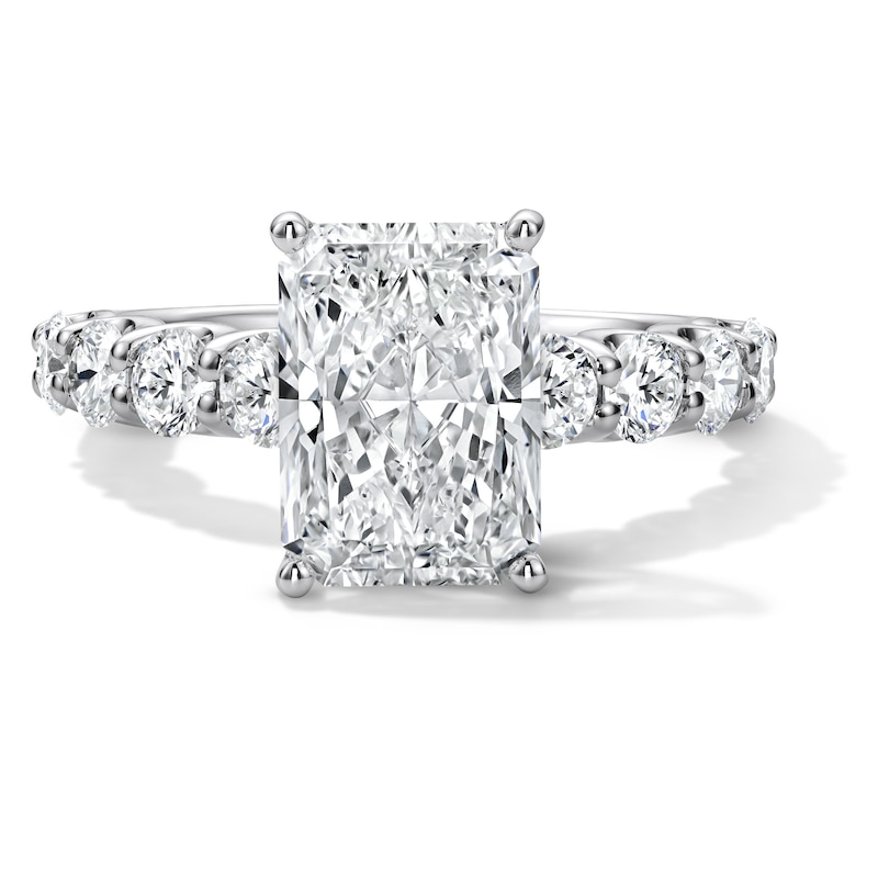 Main Image 1 of 4 CT. T.W. Radiant-Cut Certified Lab-Grown Diamond Engagement Ring in 14K White Gold (F/VS2)
