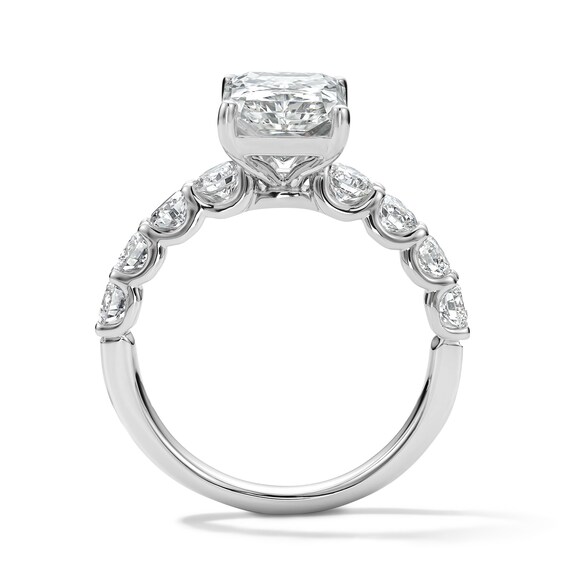 4 CT. T.w. Radiant-Cut Certified Lab-Grown Diamond Engagement Ring in 14K White Gold (F/Vs2)