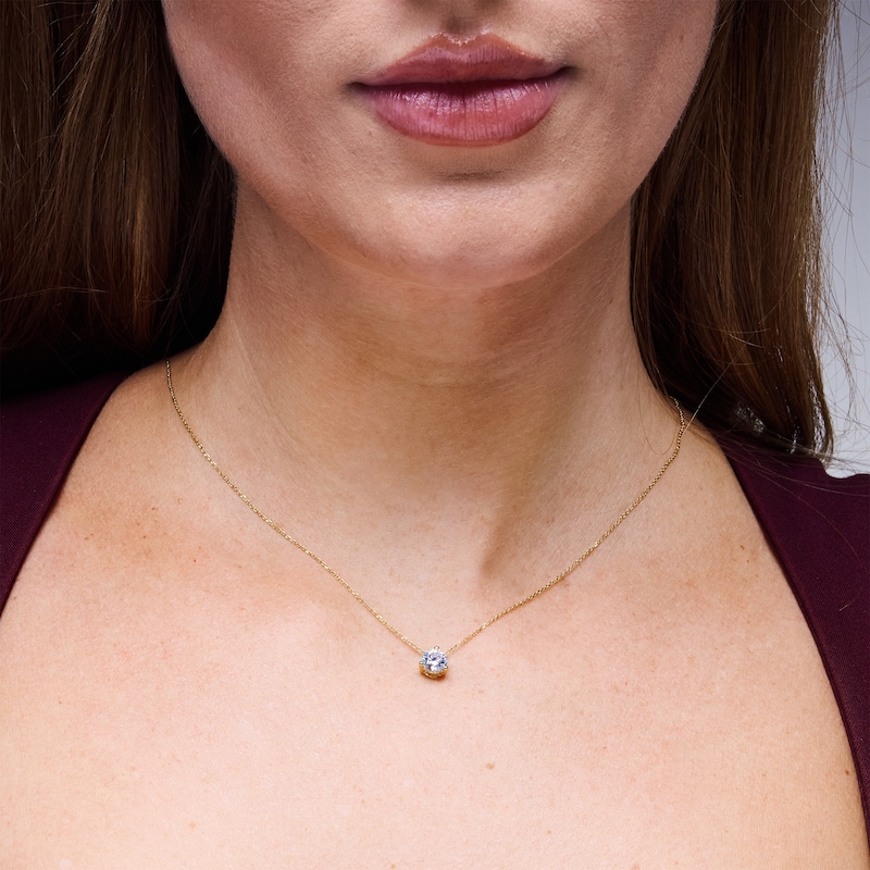 Main Image 2 of 1 CT. T.W. Certified Lab-Grown Diamond Solitaire Pendant in 14K Gold (F/VS2)
