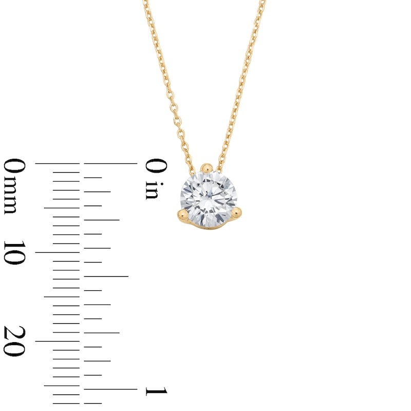 Main Image 3 of 1 CT. T.W. Certified Lab-Grown Diamond Solitaire Pendant in 14K Gold (F/VS2)