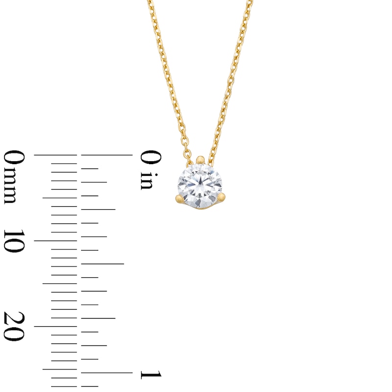 Main Image 3 of 1/2 CT. T.W. Certified Lab-Grown Diamond Solitaire Pendant in 14K Gold (F/VS2)