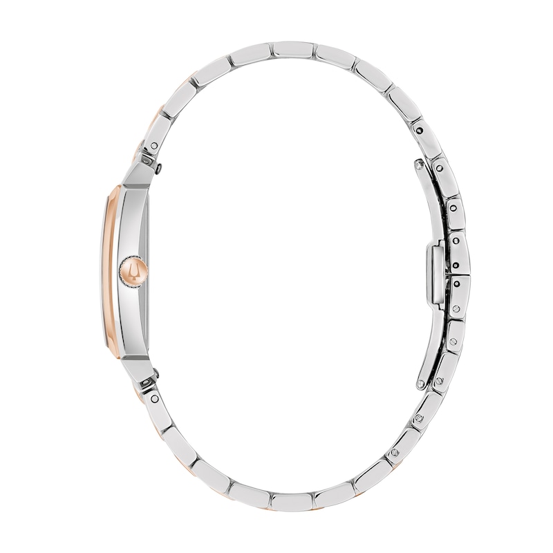 Main Image 2 of Ladies’ Bulova Two-Tone IP Stainless Steel Analog Watch with White Dial (Model: 98L328)