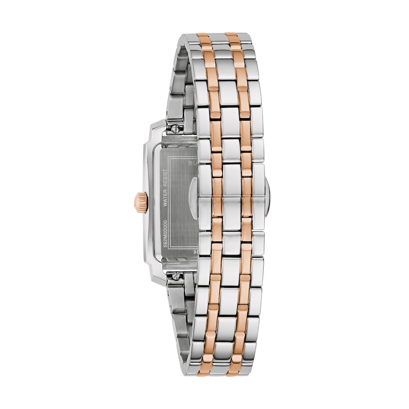 Main Image 3 of Ladies’ Bulova Two-Tone IP Stainless Steel Analog Watch with White Dial (Model: 98L328)