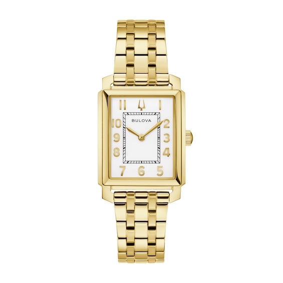 Ladiesâ Bulova Dress Classic Sutton Analog Watch with White Dial (Model: 97L186)