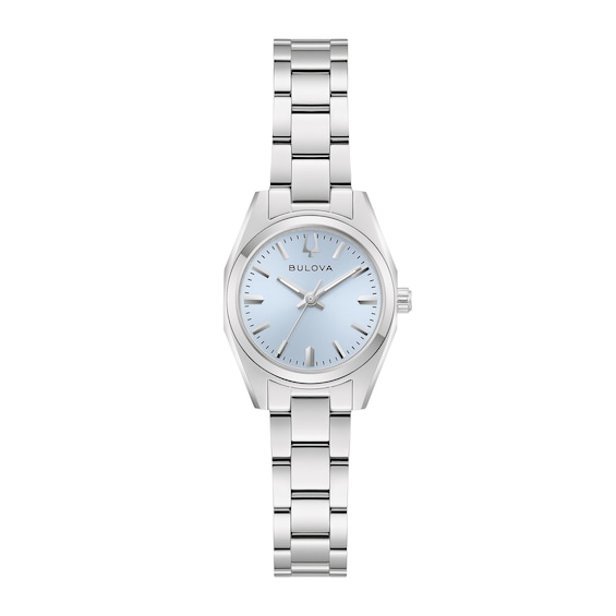 Ladiesâ Bulova Classic Surveyor Analog Watch with Blue Dial (Model: 96L345)
