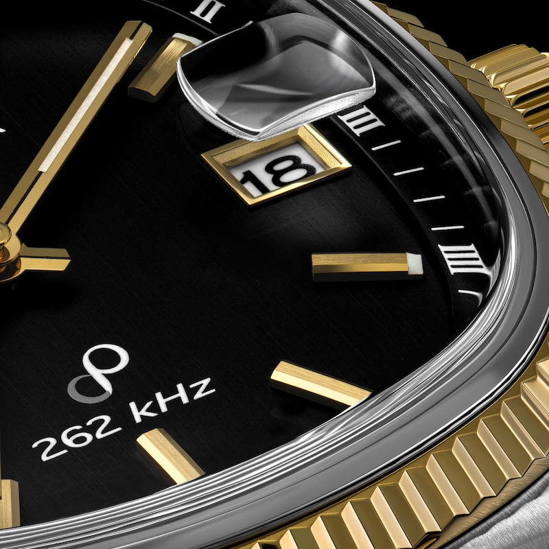 Main Image 4 of Men’s Bulova Super Seville Two-Tone Analog Watch with Black Cushion Dial (Model: 98B458)