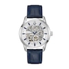 Thumbnail Image 1 of Men’s Bulova Dress Classic Sutton Automatic Watch with Silver-Tone Dial and Blue Leather Strap (Model: 96A330)
